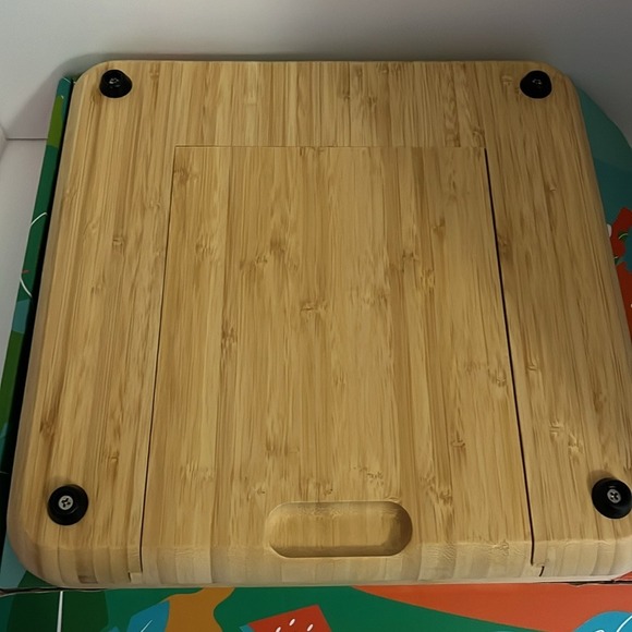 Kunaboo Natural Bamboo Cheese Board Charcuterie Platter Set Bowls & Knives - Picture 15 of 15